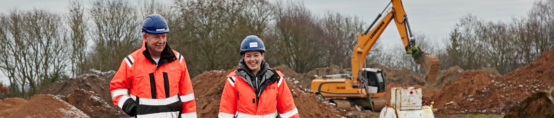 Praktikant Praktikant fotograferet på byggeplads
