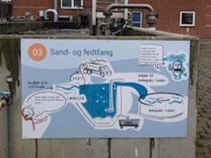 Billede af skilt på Odder Renseanlæg