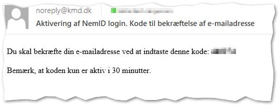 Illustration over hvordan man opretter sig på minforsyning og fået en email