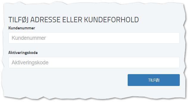 Illustration over hvordan man opretter sig på minforsyning og tilføjer adresse